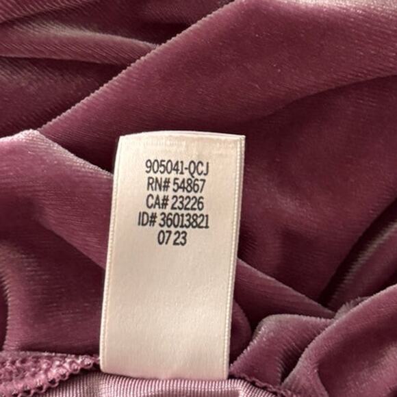 VICTORIA'S SECRET Petal Pink Slip Babydoll Velvet Velour Dress Coquette XS Y2K - Picture 5 of 7